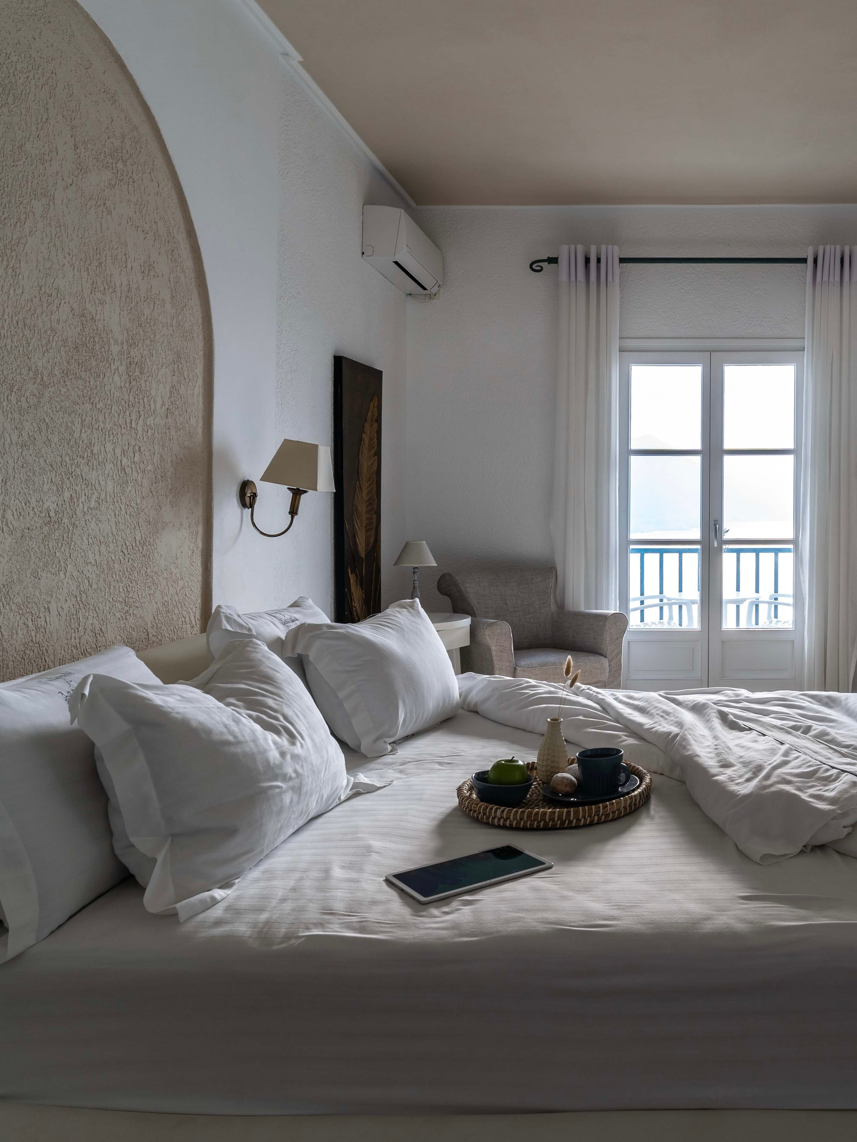A private room with sea views