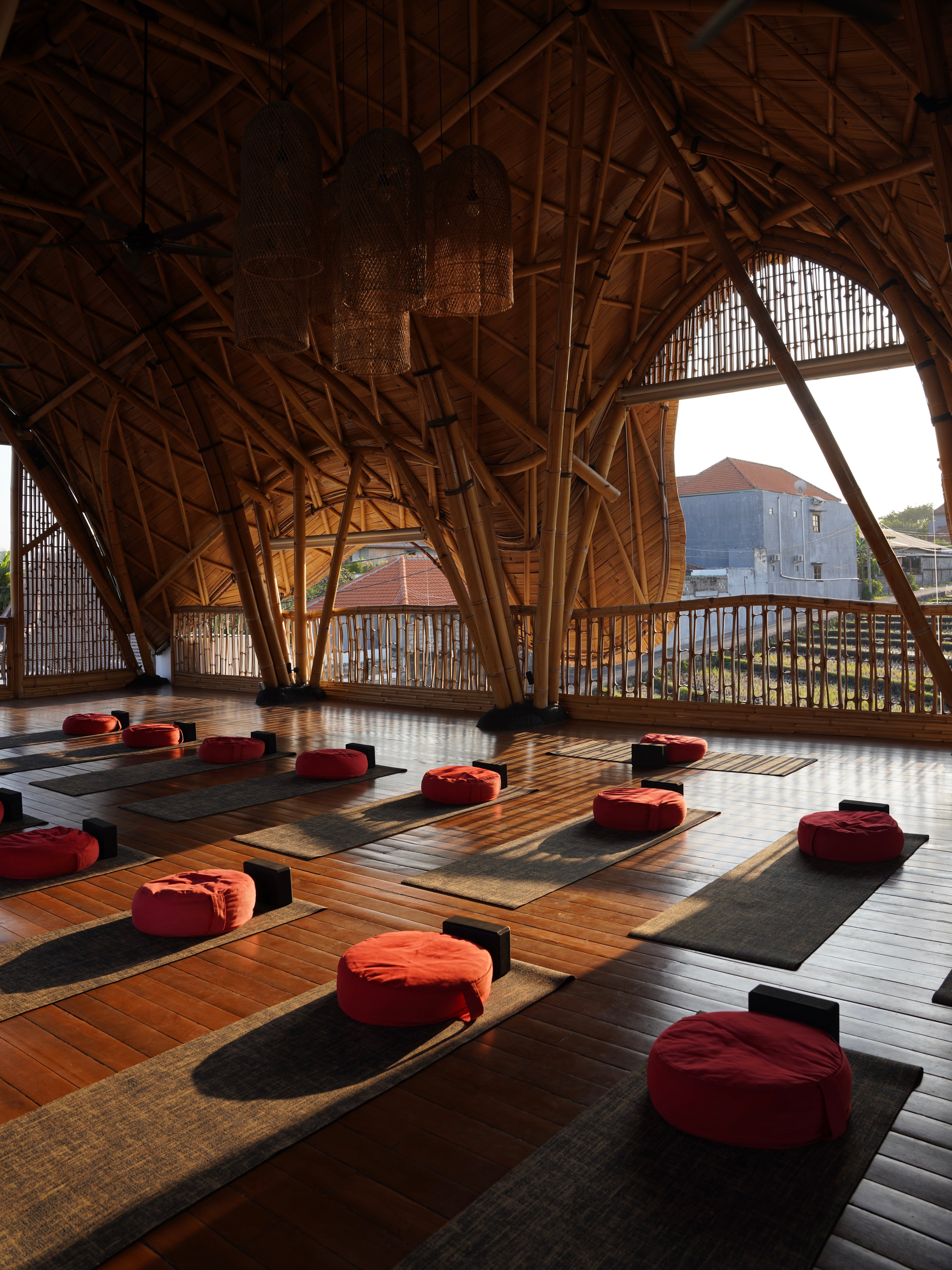 Bamboo yoga shala in Bali